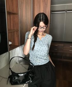 半袖Tシャツ プレーンドット半袖Tシャツ BLUE