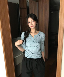 半袖Tシャツ プレーンドット半袖Tシャツ BLUE