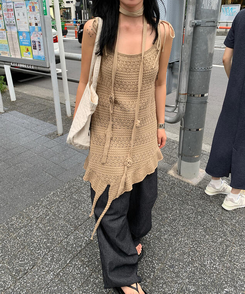 ミニワンピース 【マフラー付き】ボヘミアンワンピース BEIGE