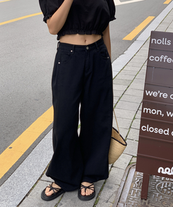 コットンパンツ クローバーコットンパンツ BLACK
