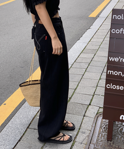 コットンパンツ クローバーコットンパンツ BLACK