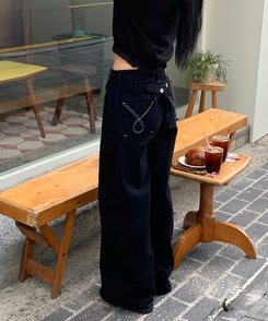 コットンパンツ クローバーコットンパンツ BLACK