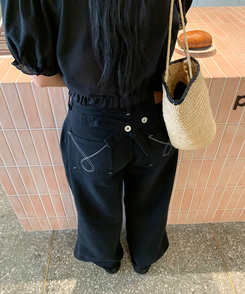 コットンパンツ クローバーコットンパンツ BLACK