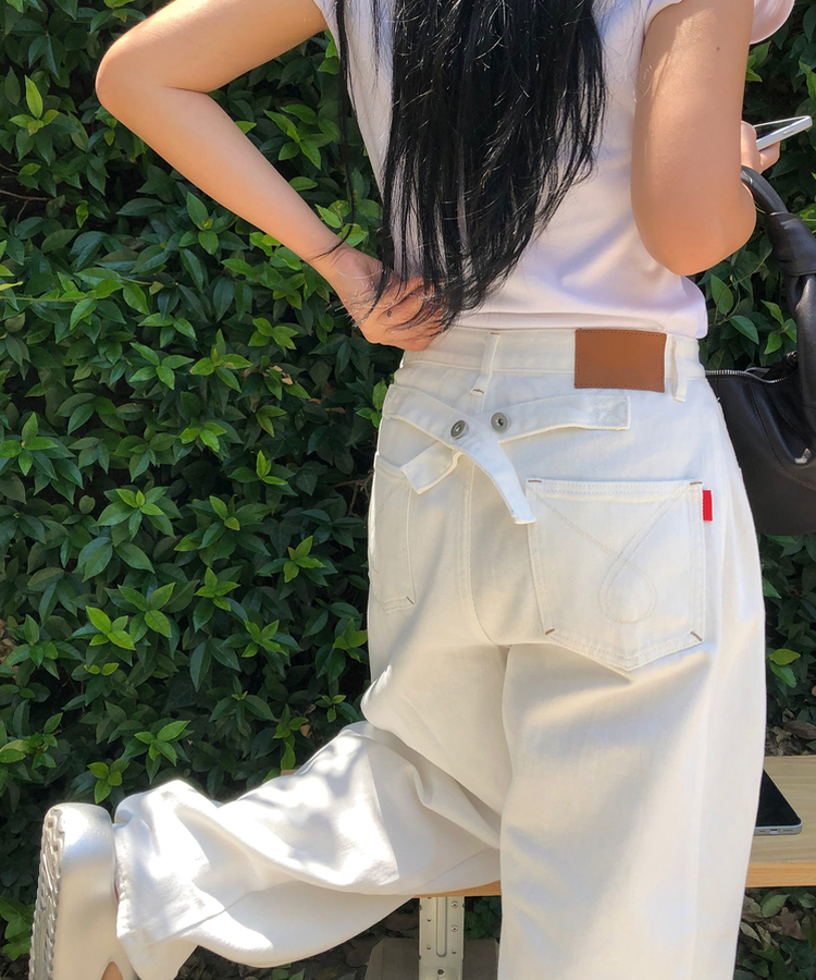 クローバーコットンパンツ WHITE