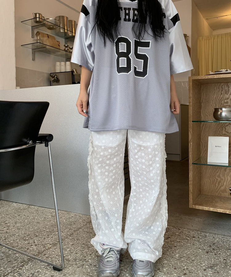 レースパンチングパンツ IVORY