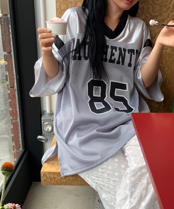 半袖Tシャツ 85スポーティー半袖Tシャツ SILVER GRAY