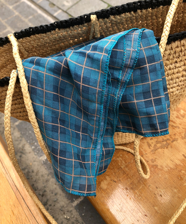 チェックバンダナスカーフ