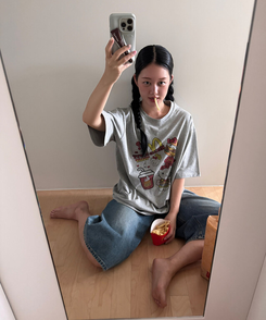 半袖Tシャツ キティージップ半袖Tシャツ GRAY