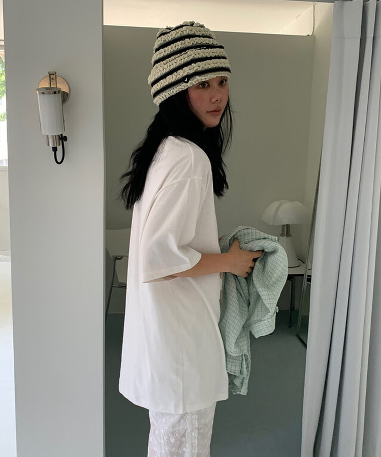 キティージップ半袖Tシャツ CREAM
