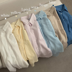 シャツ クールロールアップ半袖シャツ(6color)