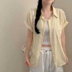 シャツ クールロールアップ半袖シャツ(6color) YELLOW