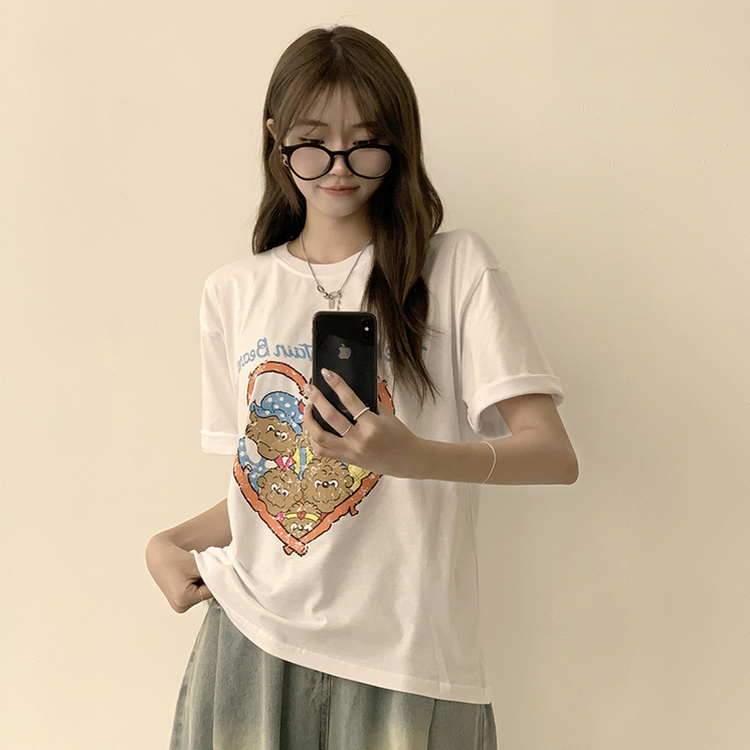 ウォーリーくま半袖Tシャツ IVORY