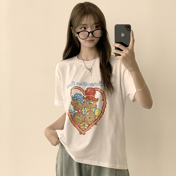 ウォーリーくま半袖Tシャツ IVORY