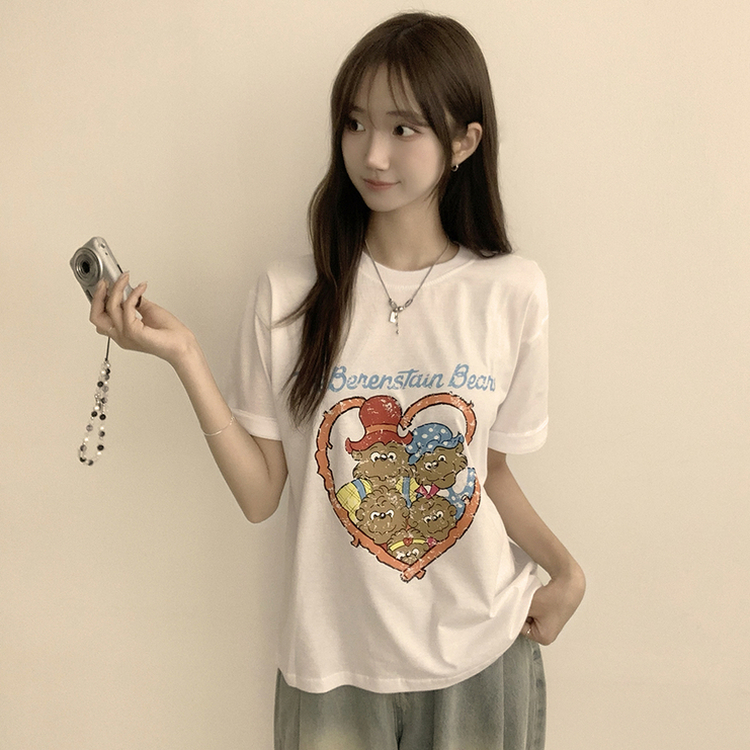 ウォーリーくま半袖Tシャツ IVORY