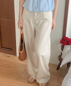 コットンパンツ チェイロワイドコットンパンツ BEIGE