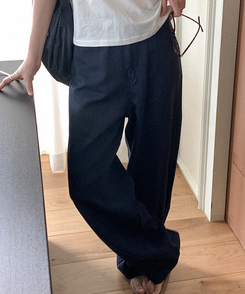 コットンパンツ チェイロワイドコットンパンツ NAVY