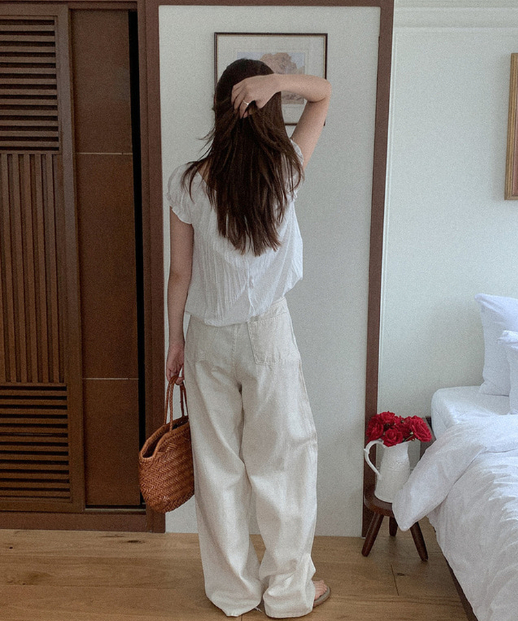 チェイロワイドコットンパンツ BEIGE