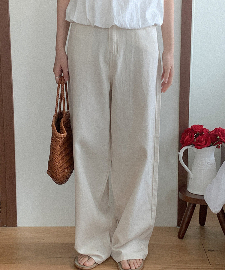 チェイロワイドコットンパンツ BEIGE