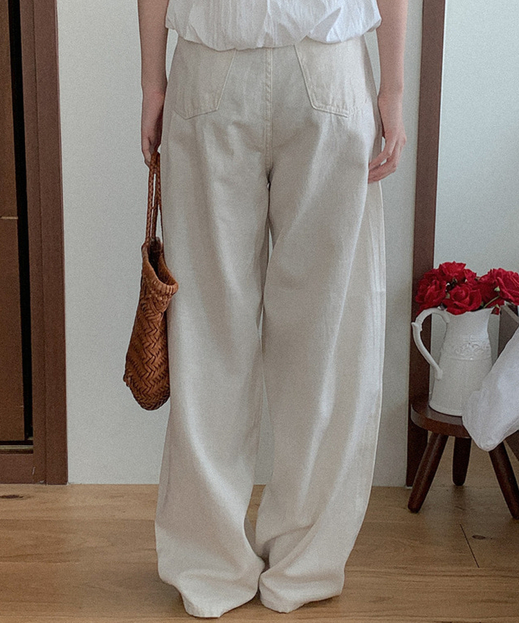 チェイロワイドコットンパンツ BEIGE