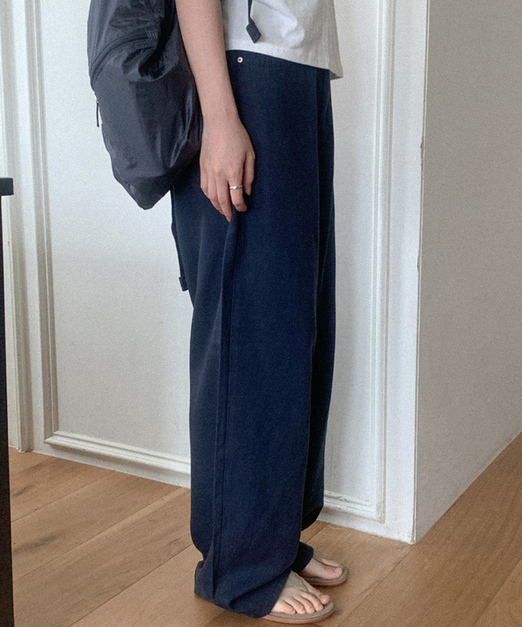 チェイロワイドコットンパンツ NAVY