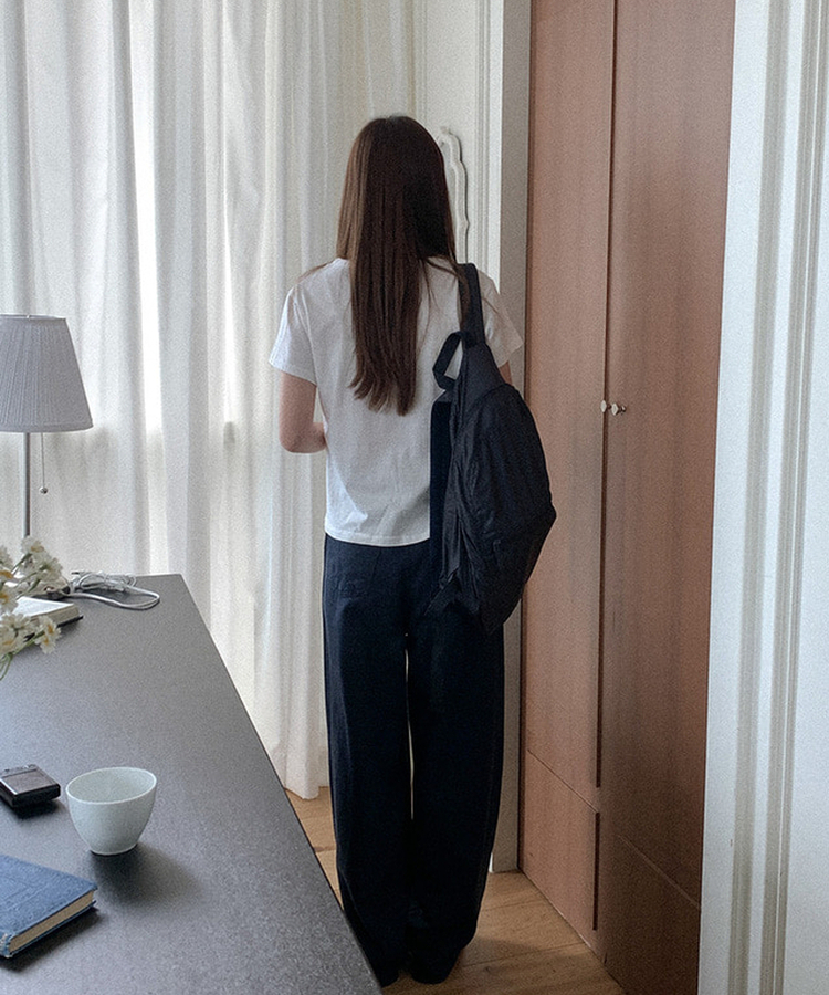 チェイロワイドコットンパンツ NAVY