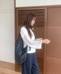 カーディガン リンガVネッククロップニットカーディガン IVORY