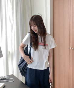 半袖Tシャツ コットンプリンティング半袖Tシャツ IVORY