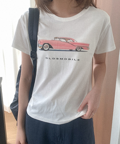 半袖Tシャツ コットンプリンティング半袖Tシャツ IVORY