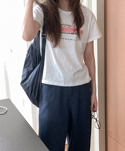 半袖Tシャツ コットンプリンティング半袖Tシャツ IVORY