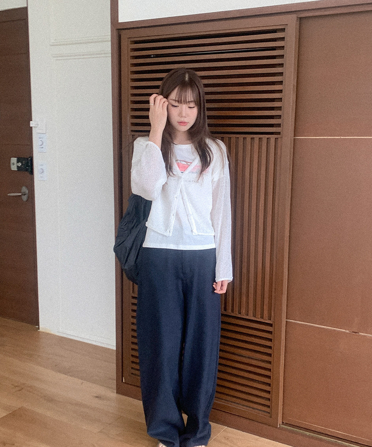 コットンプリンティング半袖Tシャツ IVORY
