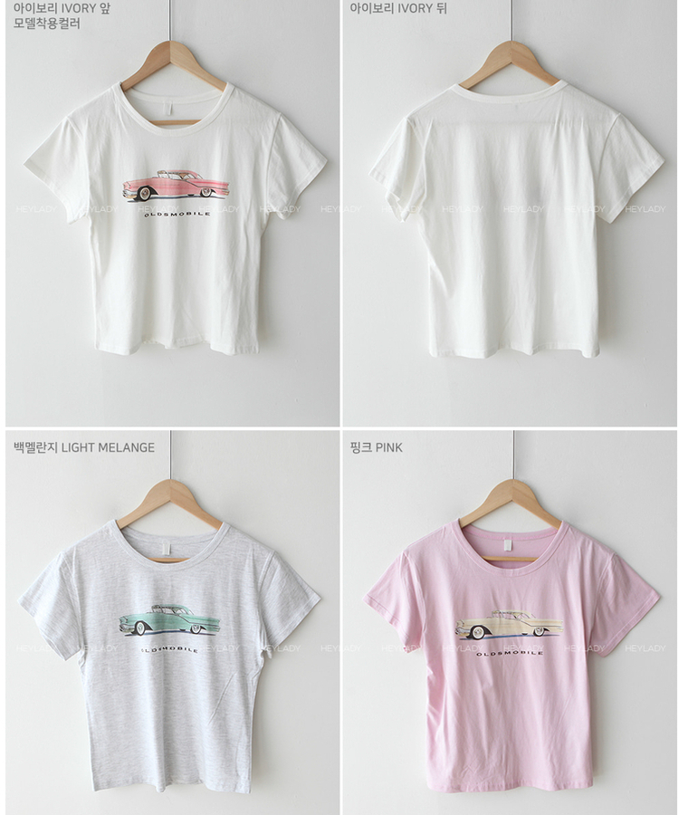 コットンプリンティング半袖Tシャツ