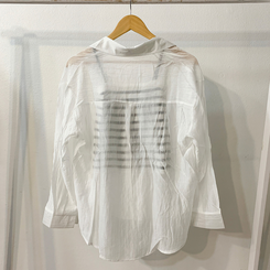 シャツ 【SET】ストライプニットキャミソール シースルーシャツ