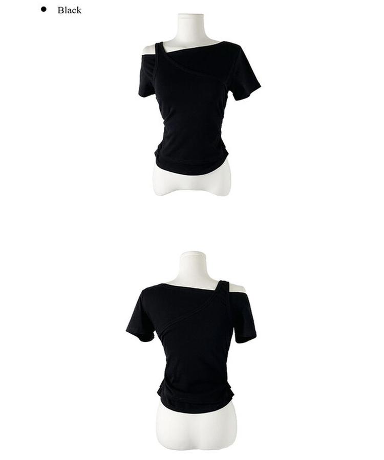 半袖Tシャツ レイヤードシャーリングオフキャミソールTシャツ