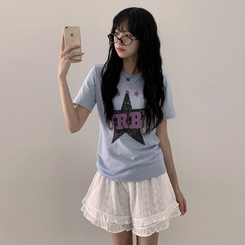 半袖Tシャツ ビンテージプリンティング半袖Tシャツ SKY BLUE