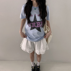 半袖Tシャツ ビンテージプリンティング半袖Tシャツ SKY BLUE