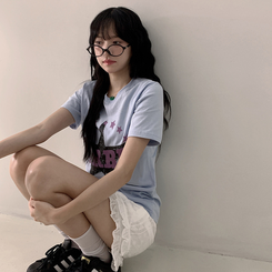 半袖Tシャツ ビンテージプリンティング半袖Tシャツ SKY BLUE