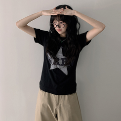 半袖Tシャツ ビンテージプリンティング半袖Tシャツ BLACK