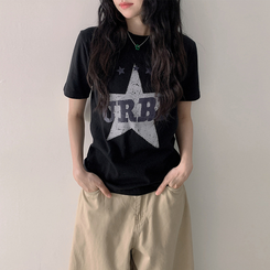 半袖Tシャツ ビンテージプリンティング半袖Tシャツ BLACK
