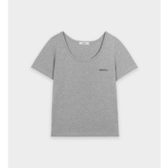 レタリングUネック半袖Tシャツ