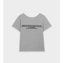 レタリングUネック半袖Tシャツ