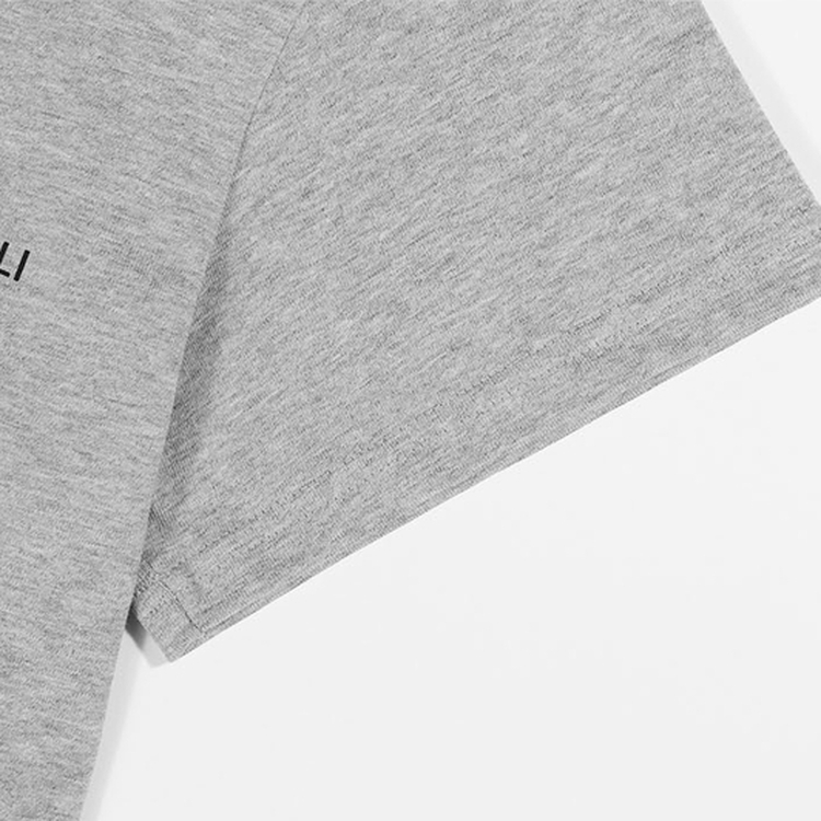 レタリングUネック半袖Tシャツ