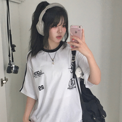 半袖Tシャツ 89バックラインバイカラー半袖Tシャツ WHITE