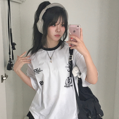 半袖Tシャツ 89バックラインバイカラー半袖Tシャツ WHITE