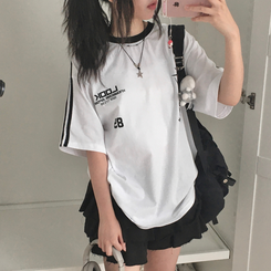 半袖Tシャツ 89バックラインバイカラー半袖Tシャツ WHITE