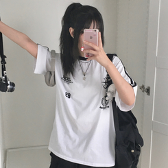 半袖Tシャツ 89バックラインバイカラー半袖Tシャツ WHITE