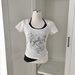半袖Tシャツ ホールターアンバランスグ半袖Tシャツ