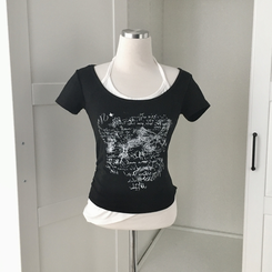 半袖Tシャツ ホールターアンバランスグ半袖Tシャツ