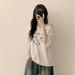 ワンオフルーズ半袖Tシャツ(5color) IVORY