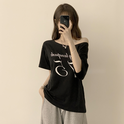 ワンオフルーズ半袖Tシャツ(5color) BLACK