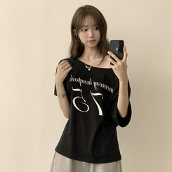 ワンオフルーズ半袖Tシャツ(5color) BLACK